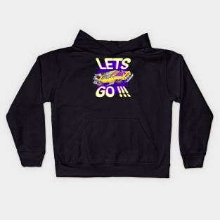 lets go travel rocket jet taxi Kids Hoodie